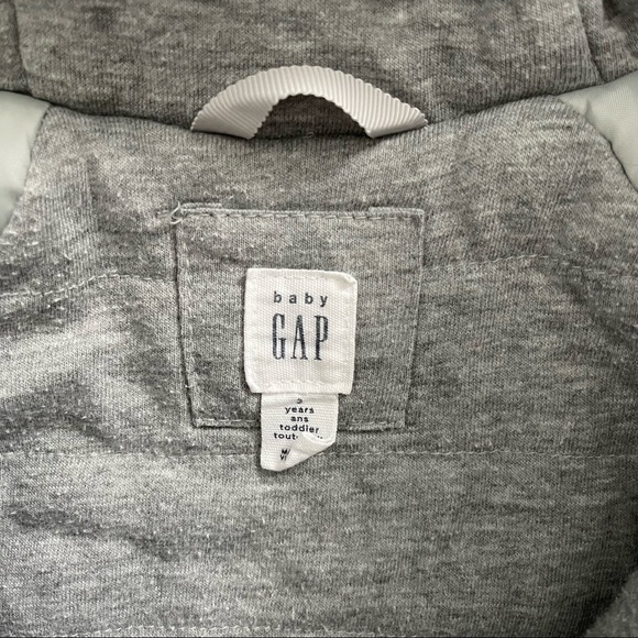 🐻 ❄️ EEUC GAP KIDS 3T TEDDY SHERPA LINED COLD CONTROL WINTER JACKET GREY - Picture 2 of 4
